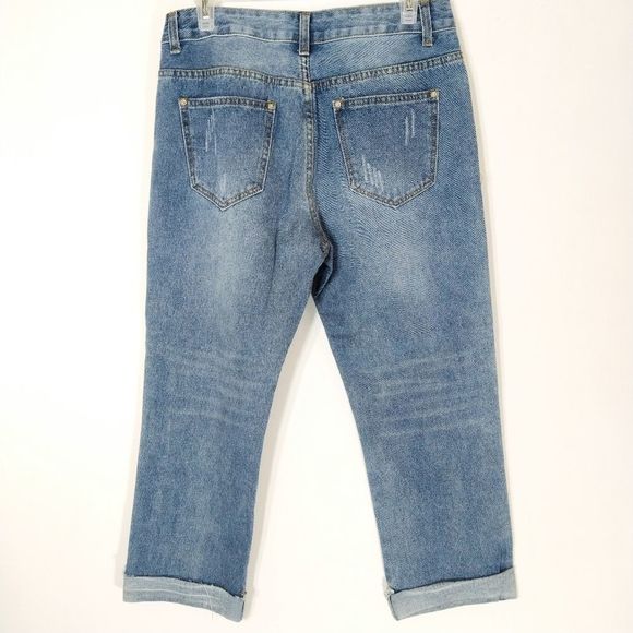 Hayden Los Angeles Chic Distressed Capri Woman's M - Picture 3 of 6